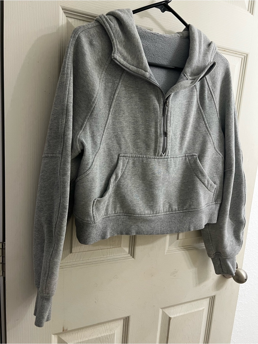 lululemon athletica Gray Scuba Half-Zip Hooded Pullover